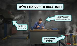 חשיפה לחומרים מסוכנים ועשן הלחמות במוסך